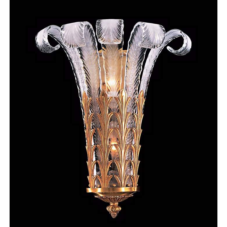 Metropolitan 20 1/4&quot;H Italian Murano Glass Feather Sconce