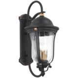 Peale Street 21 3/4&quot; H Sand Coal and Vermeil Gold Outdoor Wall Light