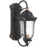 Peale Street 17&quot; H Sand Coal and Vermeil Gold Outdoor Wall Light