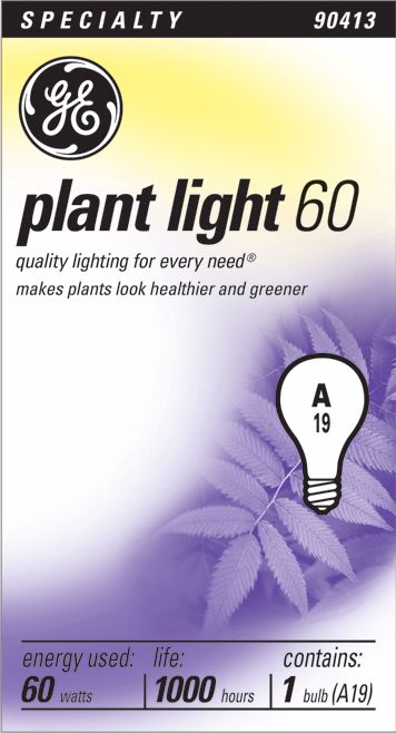 GE Plant Light Bulb - 60 Watts