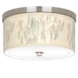 Weeping Willow Giclee Nickel 10 1/4&quot; Wide Ceiling Light
