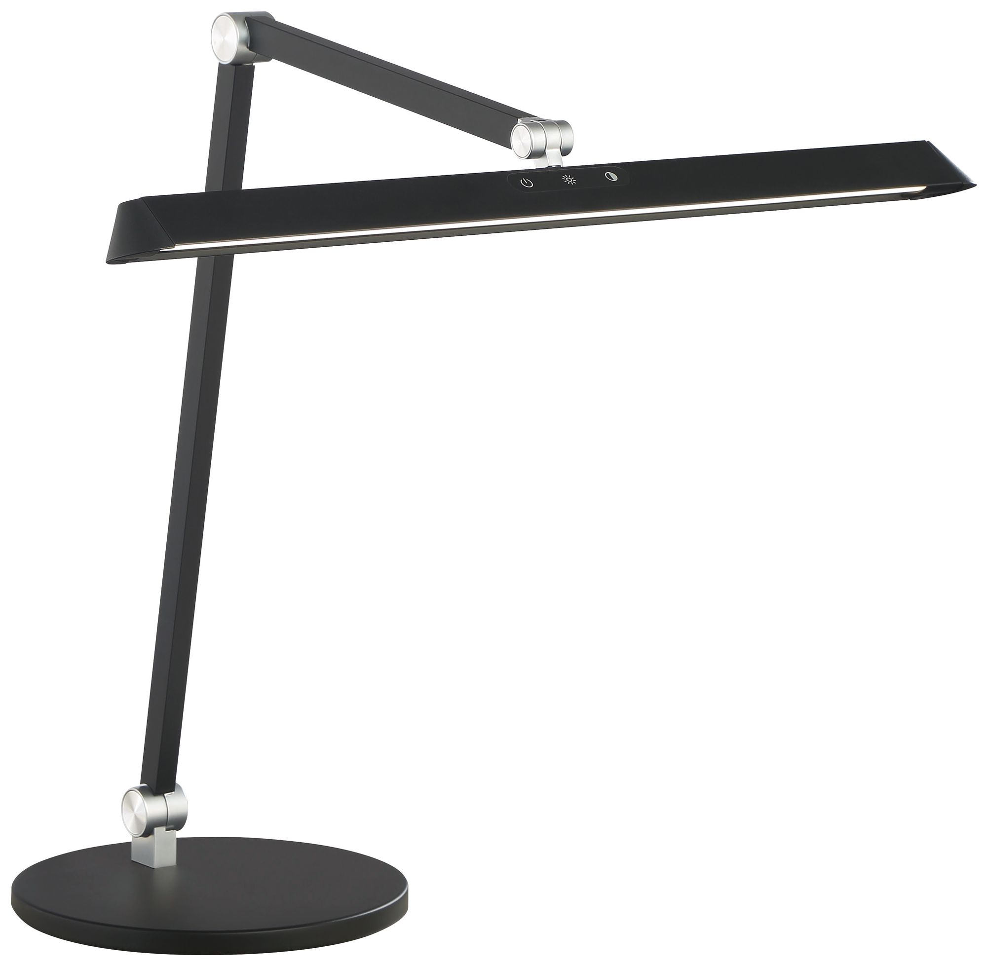 George Kovacs Cct Led 13.78-in Black Desk Lamp With Black Metal Shade