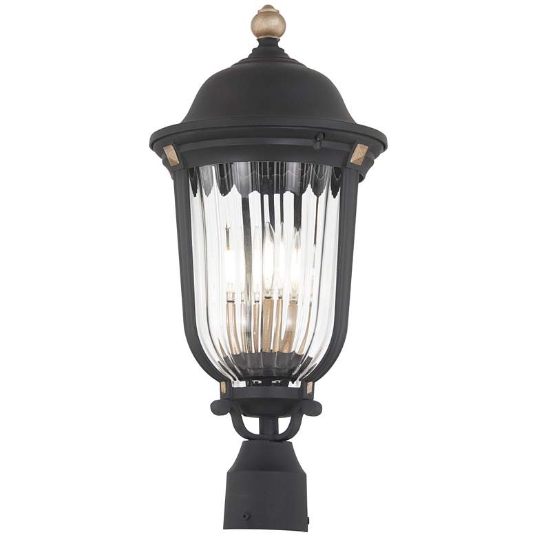 Peale Street 21 3/4&quot; H Sand Coal and Vermeil Gold Outdoor Post Light