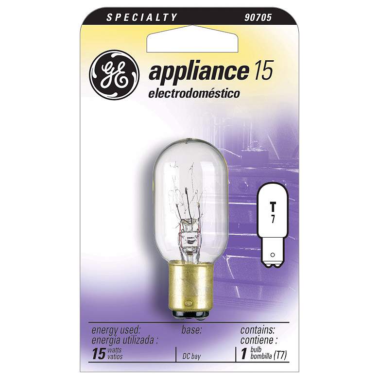 15 Watt T-7 Double Contact Appliance Clear Light Bulb