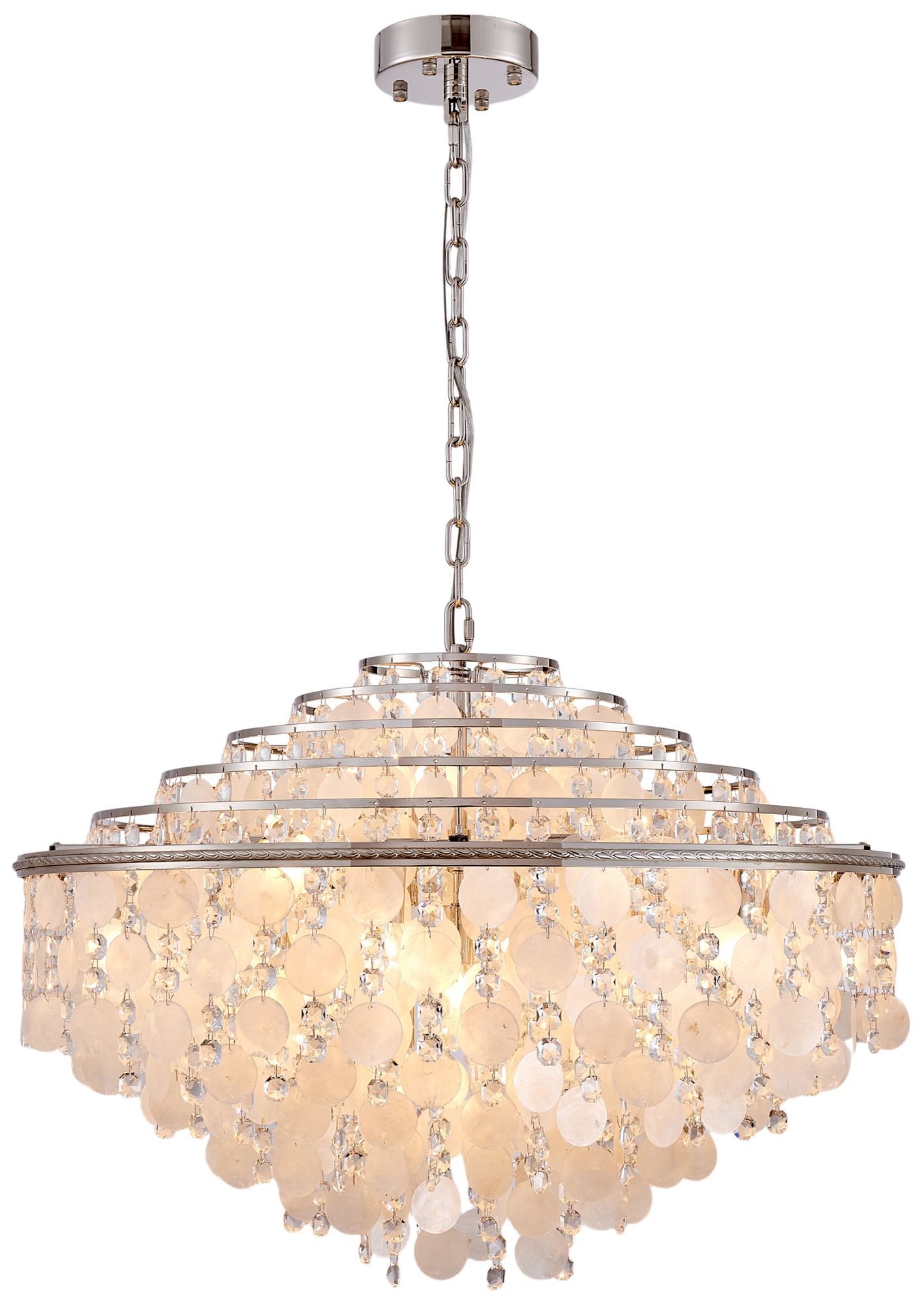 Artcraft Avara 33" Wide 24-light Polished Nickel Chandelier