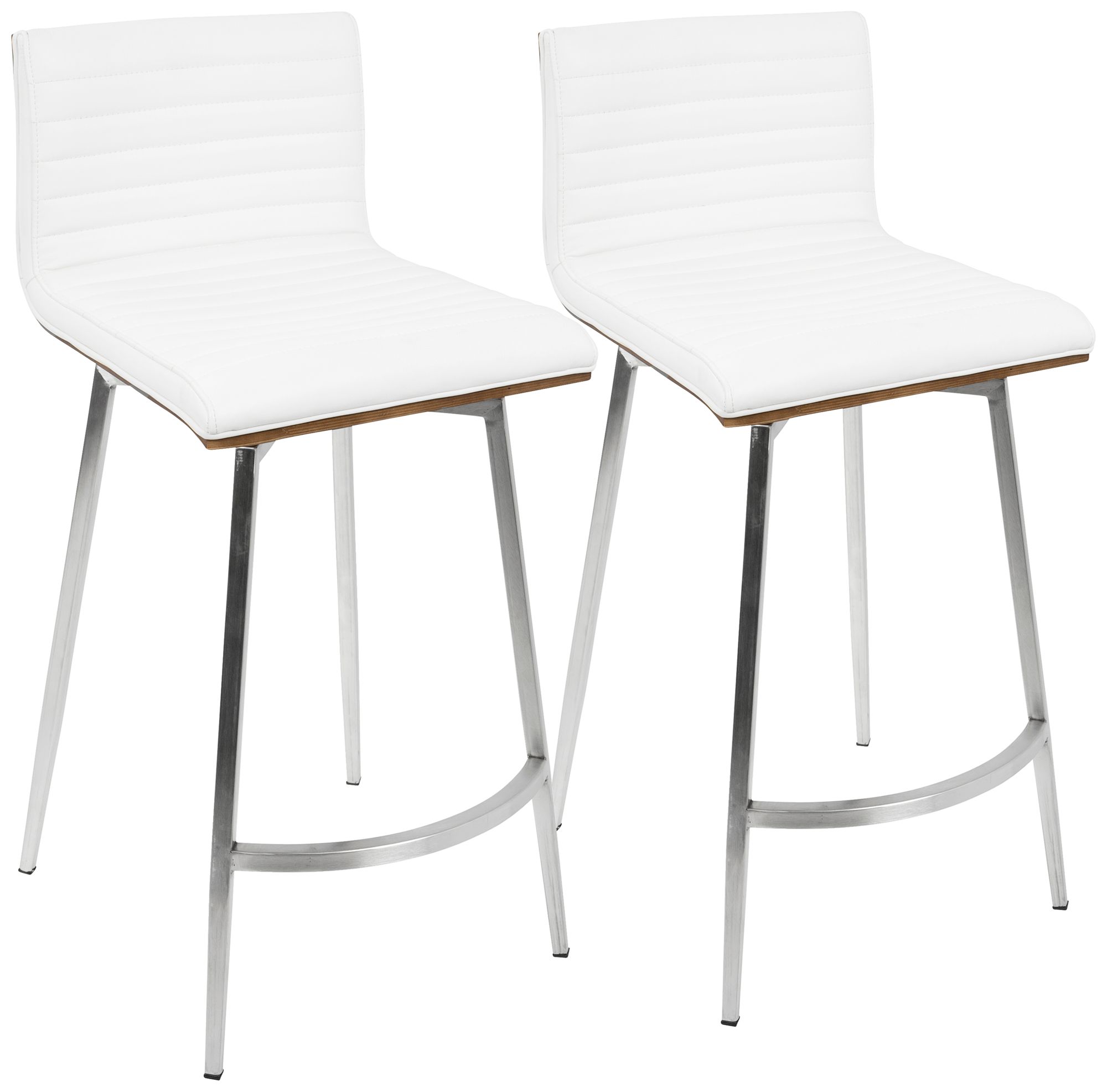 White Faux Leather Bar Stools Odditieszone