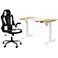 Wahbash Black and White 2-Piece Office Table Set