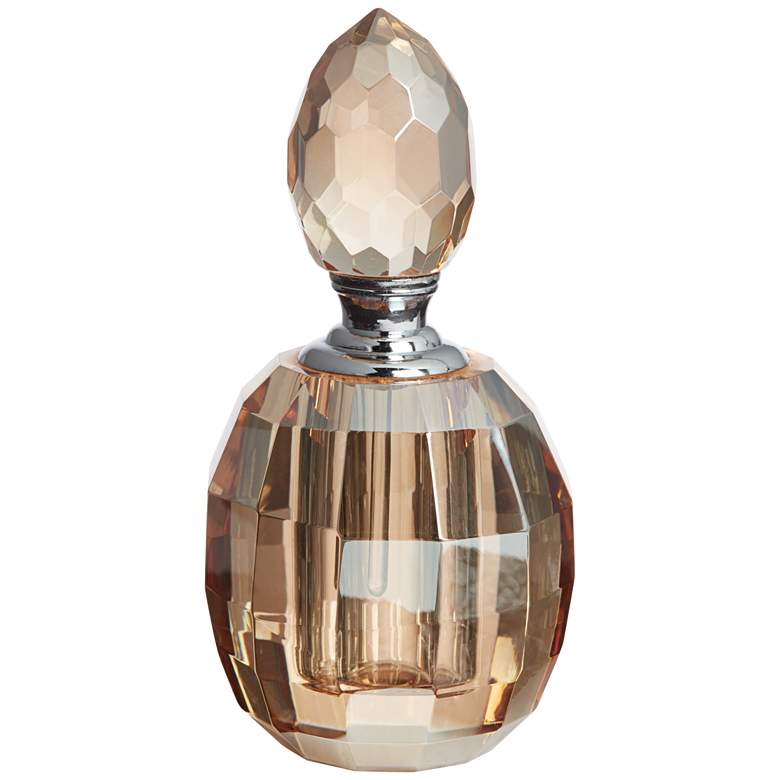 Wembley 4&quot;H Amber Faceted Glass Decorative Perfume Bottle