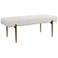 Uttermost Olivier White Button-Tufted Accent Bench