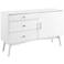 angelo:HOME 52" Wide White 3-Drawer Wood TV Stand