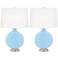 Wild Blue Yonder Carrie Table Lamps Set of 2 from Color Plus