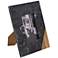 Matte Gray Marble and Wood 7" x 9 1/4" Photo Frame