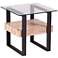 Granstead 19 3/4" Square Natural and Black 1-Shelf End Table