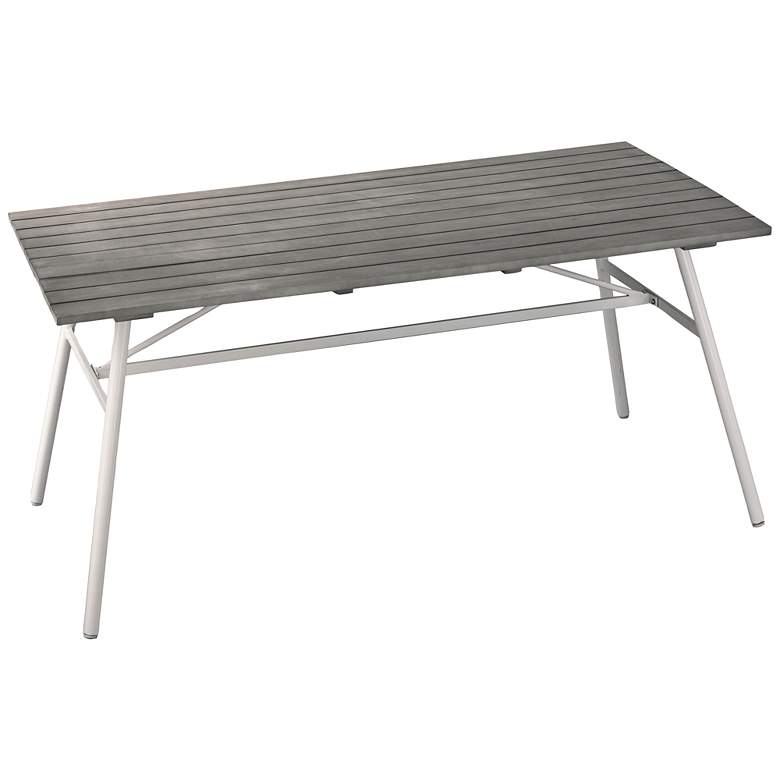 Image 2 Longino 63 1/2" Wide Gray Wood Indoor/Outdoor Dining Table