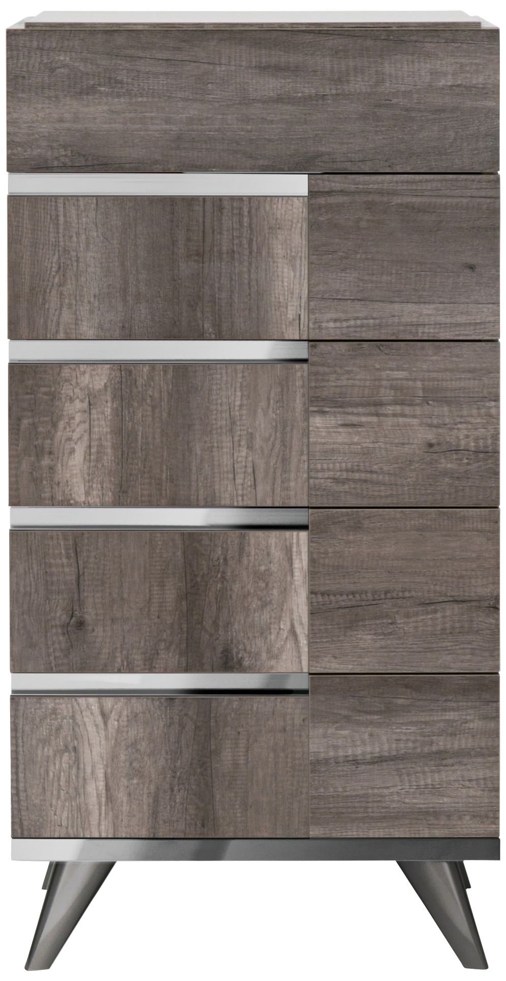 Vivente Collina 25"W Vintage Oak Wood 5-Drawer Accent Chest