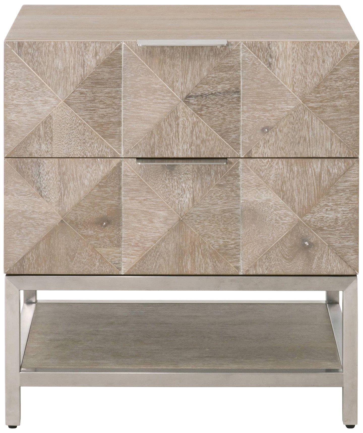 Traditions Atlas 23 3/4"W Natural Gray 2-Drawer Nightstand