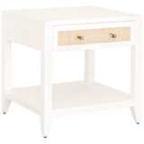 Traditions Holland 24&quot; Wide Matte White 1-Drawer Side Table
