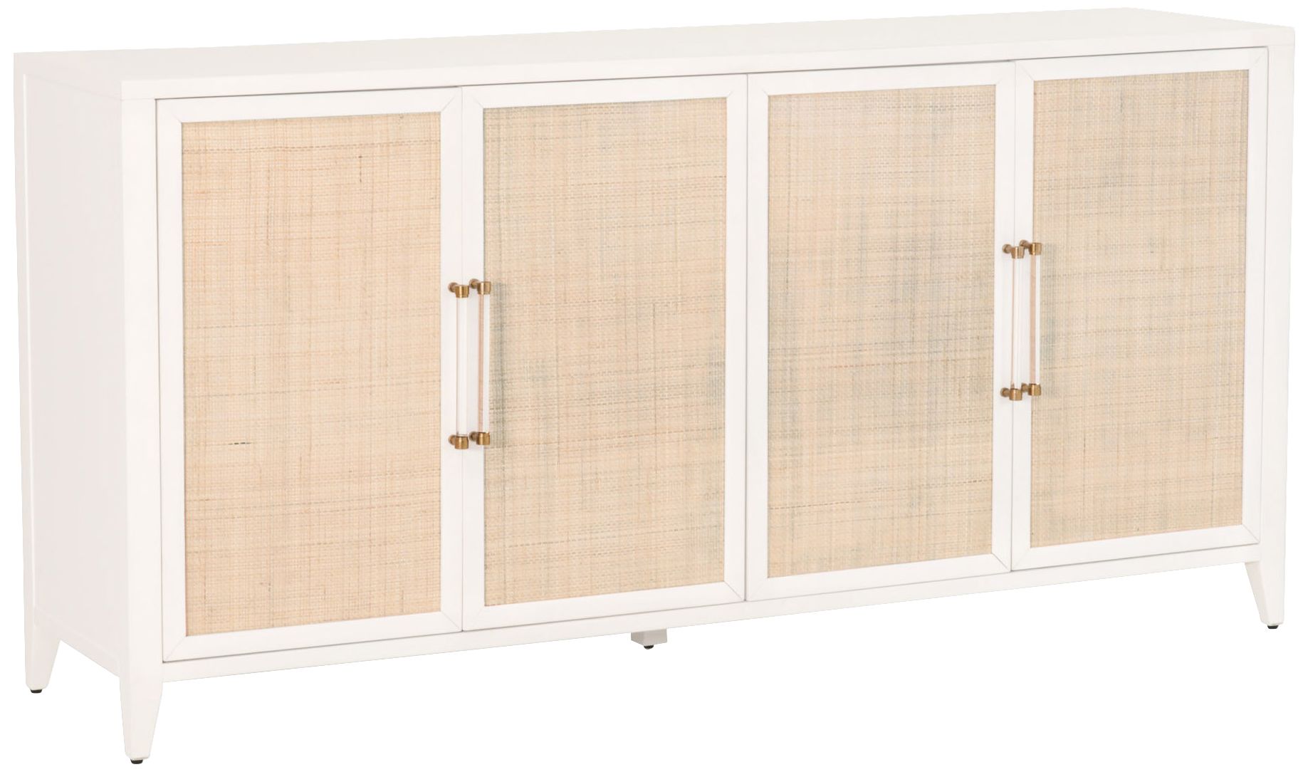 Traditions Holland 71"W Matte White 4-Door Media Sideboard