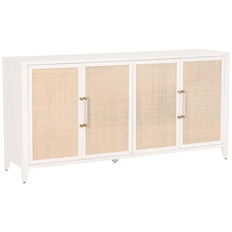 Traditions Holland 71&quot;W Matte White 4-Door Media Sideboard
