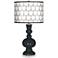 Black of Night Decor Pearls White Apothecary Table Lamp