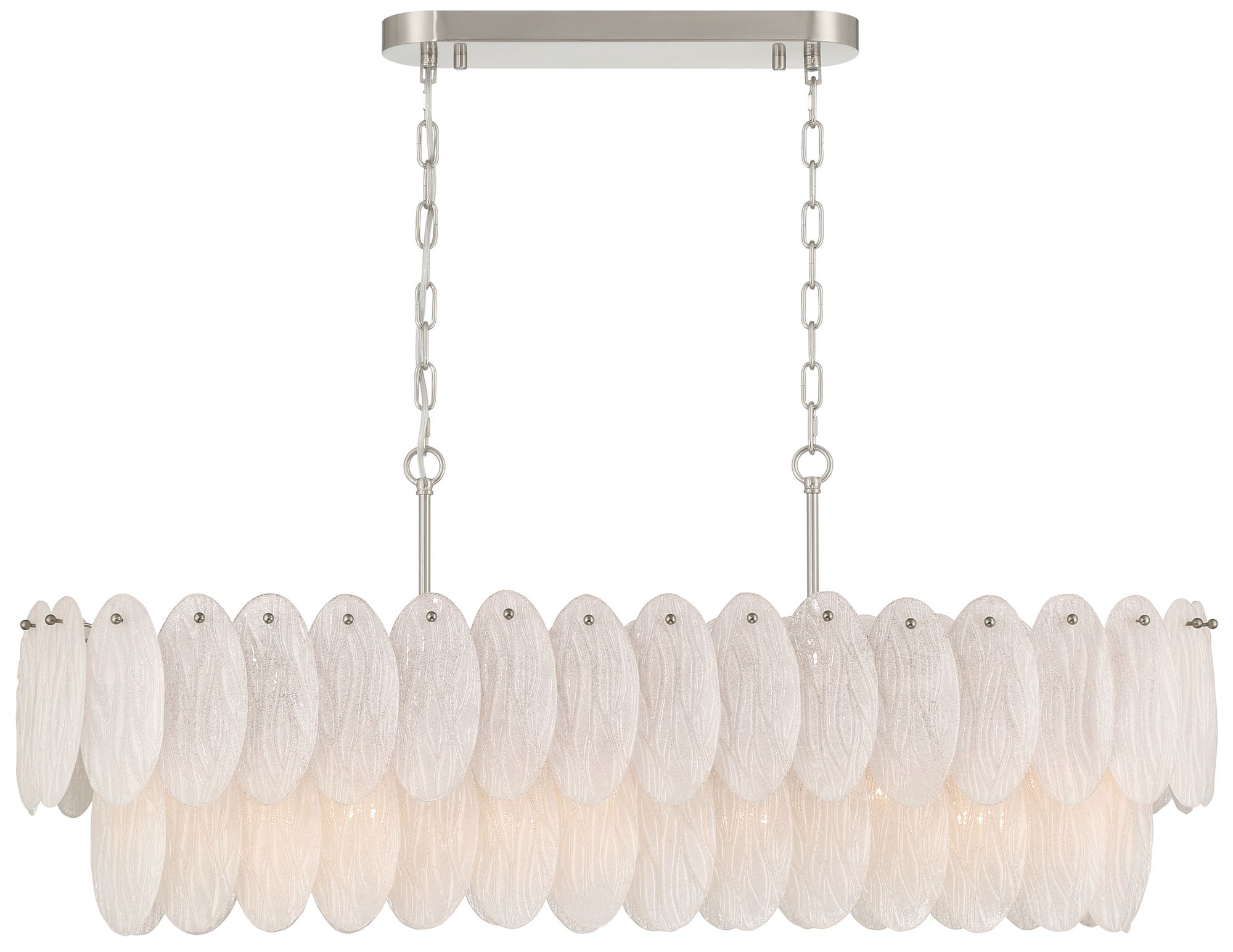 Artcraft Serena 43" Wide 9-light Satin Nickel Pendant