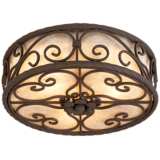 Natural Mica Collection 12&quot; Wide Ceiling Light Fixture