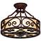 Natural Mica Collection 15" Wide Iron Ceiling Light Fixture
