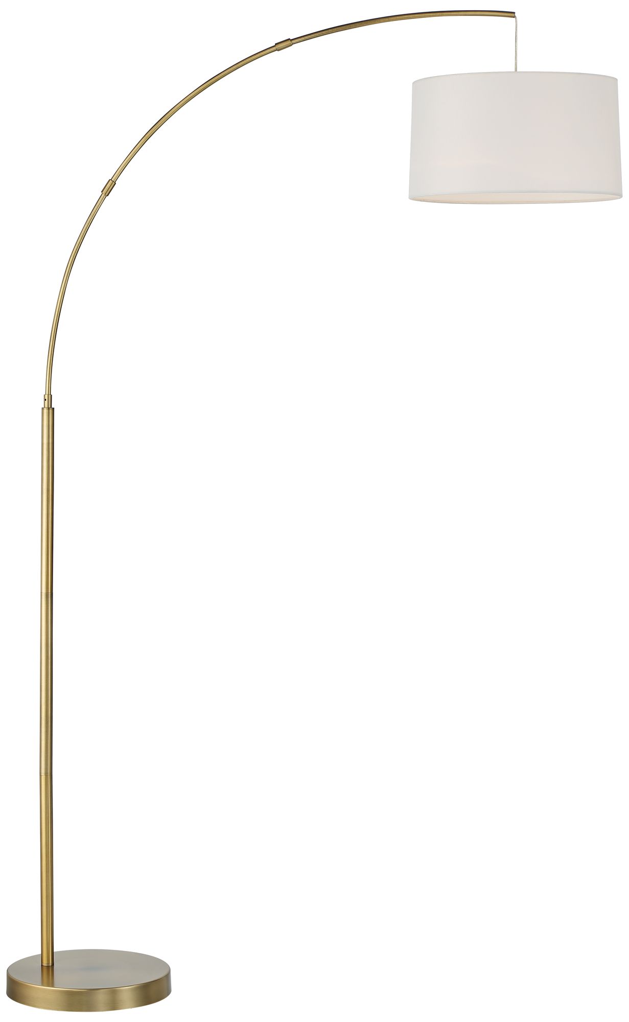360 Lighting Cora 72" Brass Metal Arc Floor Lamp With Smart Socket