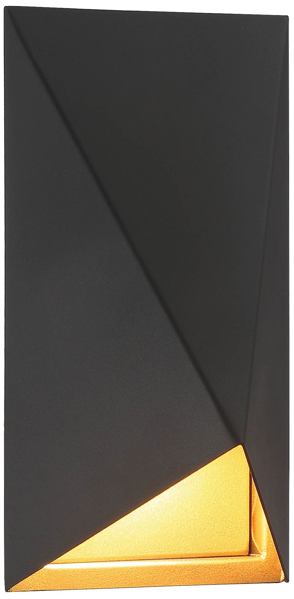 George Kovacs Peekaboo Led 10-in Black And Gold Outdoor Wall Lantern Sconce
