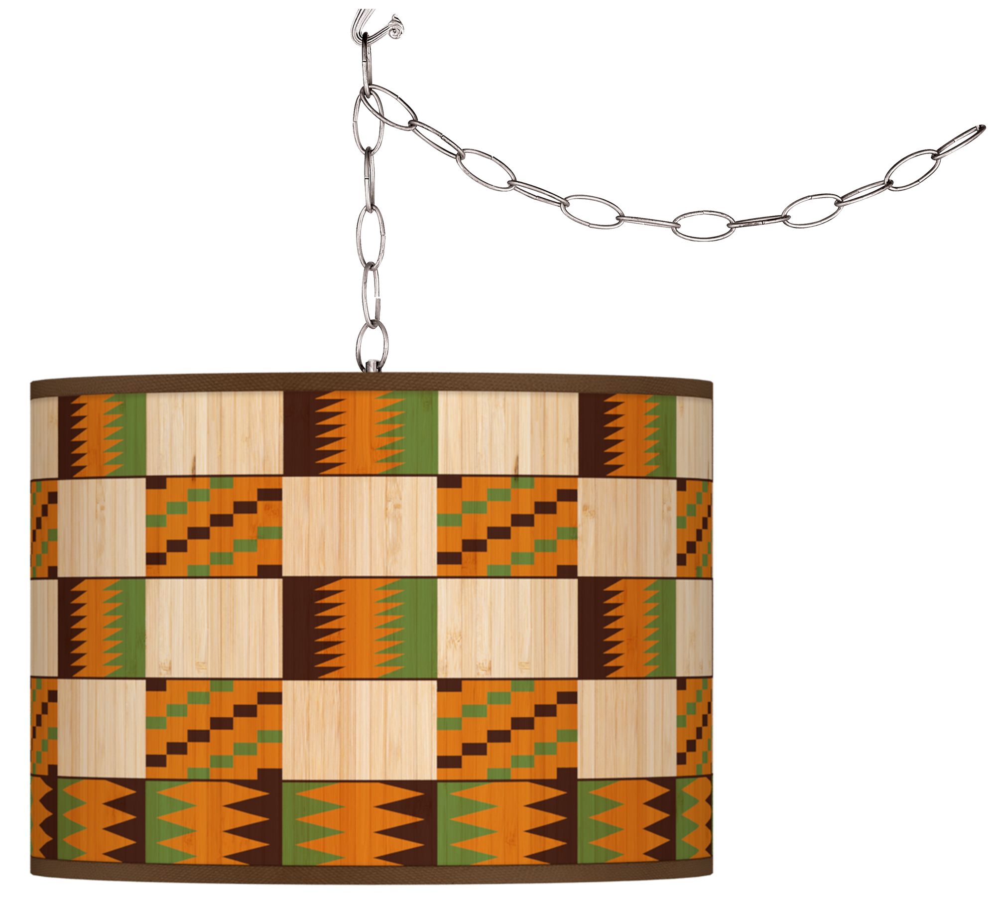 Modern Drift Giclee Glow Plug-In Swag Pendant