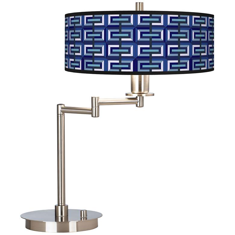 Parquet Giclee CFL Swing Arm Desk Lamp