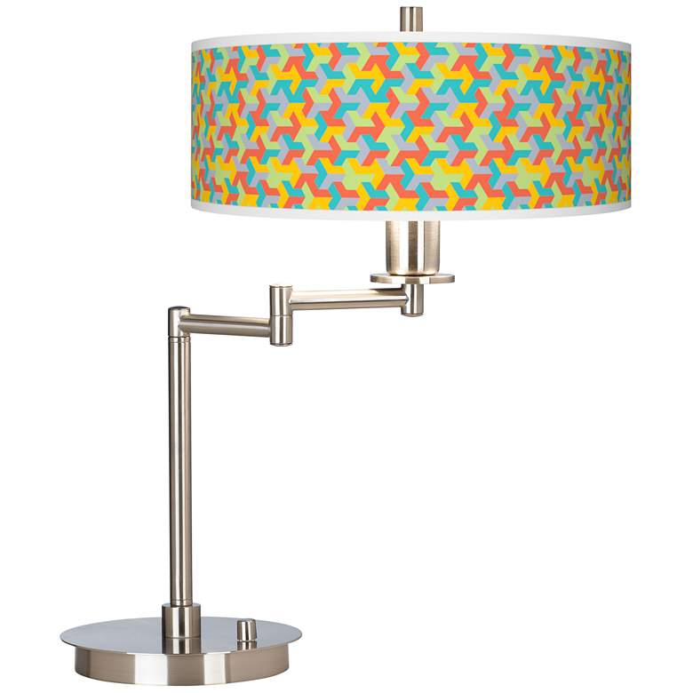 Color Sprint Giclee CFL Swing Arm Desk Lamp