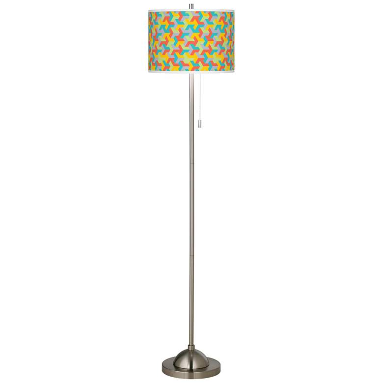 Image 2 Color Sprint Brushed Nickel Pull Chain Floor Lamp