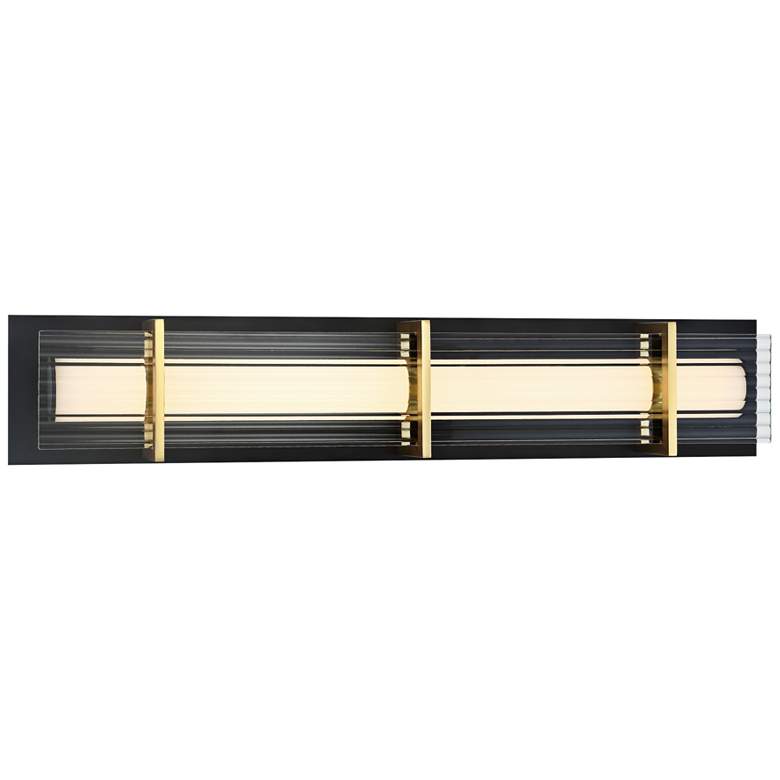 Image 2 Midnight Gold 27 1/2" Wide Black and Gold Modern LED Bath Light
