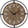 Delaney Matte Black and Brown 28 1/4" Round Wall Clock