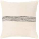 Surya Carine Cream and Black 18&quot; Square Decorative Pillow