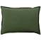 Surya Cotton Velvet Dark Green 19" x 13" Decorative Pillow