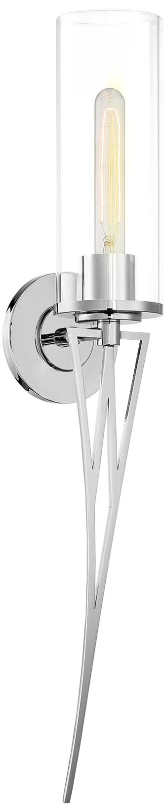 Regal Terrace 29" High Polished Nickel Wall Sconce