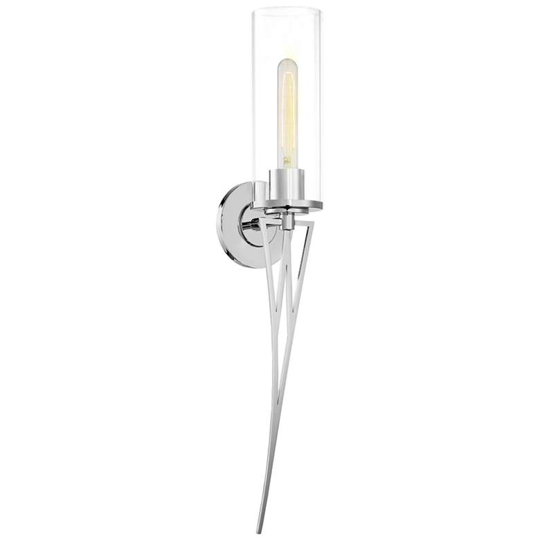 Regal Terrace 29&quot; High Polished Nickel Wall Sconce
