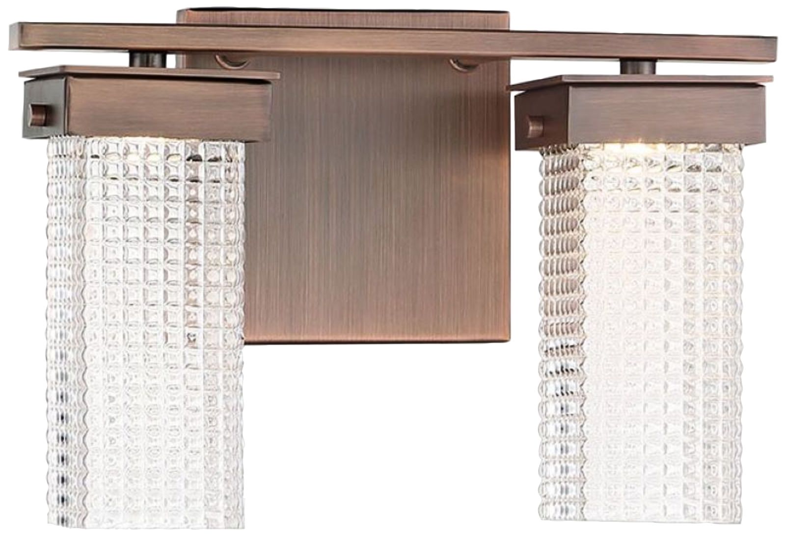 Dewberry Lane 7 1/2" High 2-Light Dark Bronze LED Bath Light