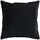 Surya Cotton Velvet Black 18" Square Decorative Throw Pillow