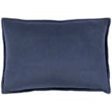 Surya Cotton Velvet Light Navy 19&quot; x 13&quot; Decorative Pillow
