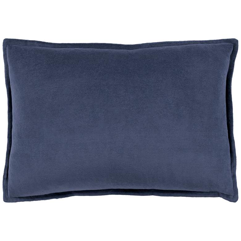 Image 2 Surya Cotton Velvet Light Navy 19" x 13" Decorative Pillow