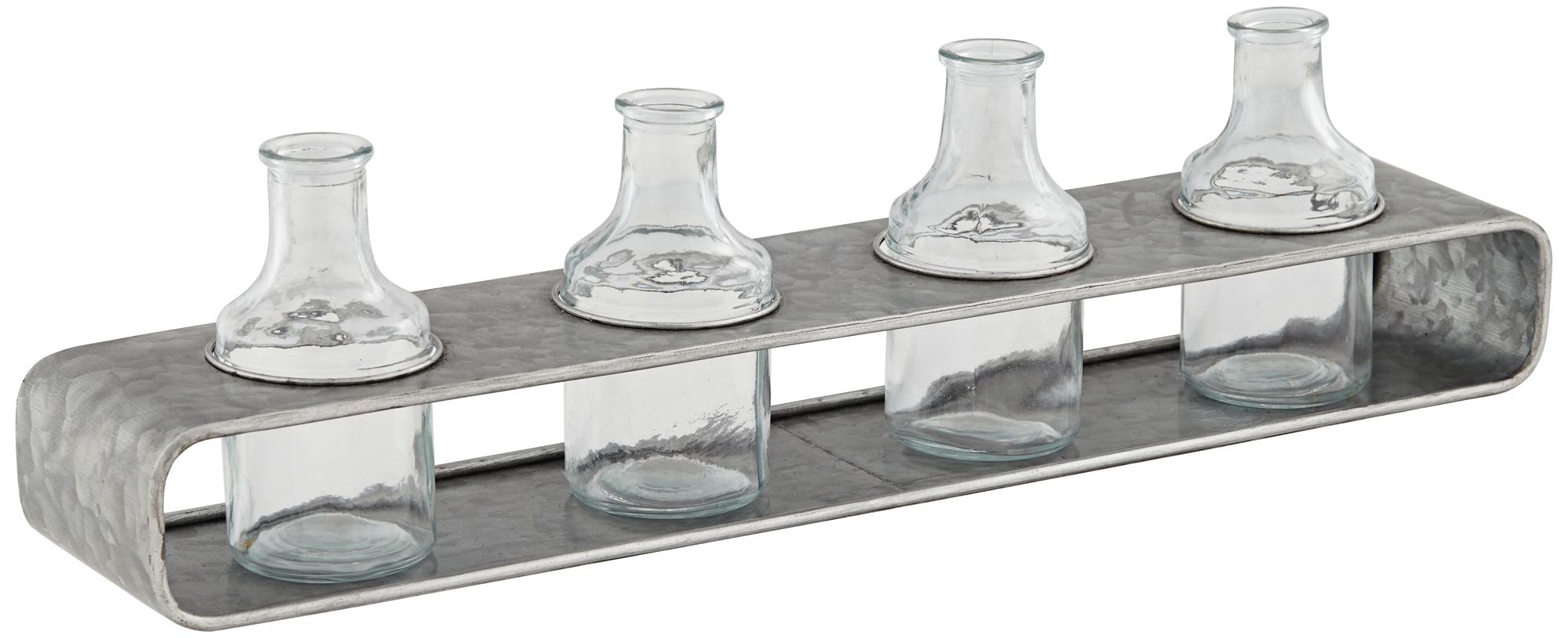 Mankato Matte Gray 4-Vase Wall Accessory