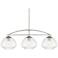 Orilla 42 1/4" Wide Brushed Nickel Clear Glass Island Pendant Light