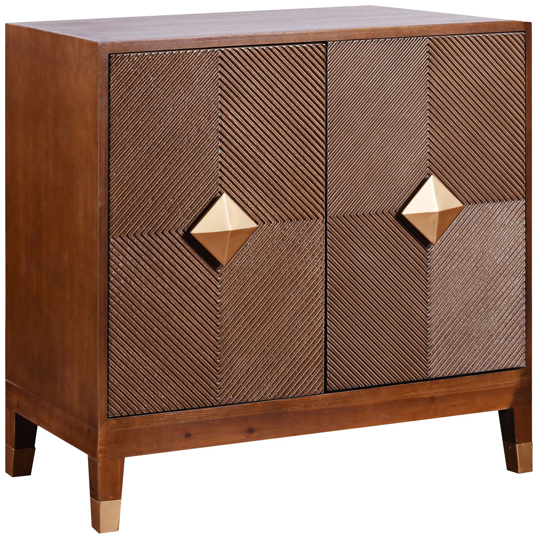Maxwell 39" Wide Tobacco Brown 2-Door Credenza Cabinet