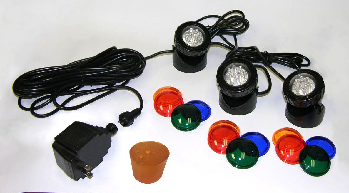 Balatta 3-Light LED Underwater Light Kit with Rubber Stopper