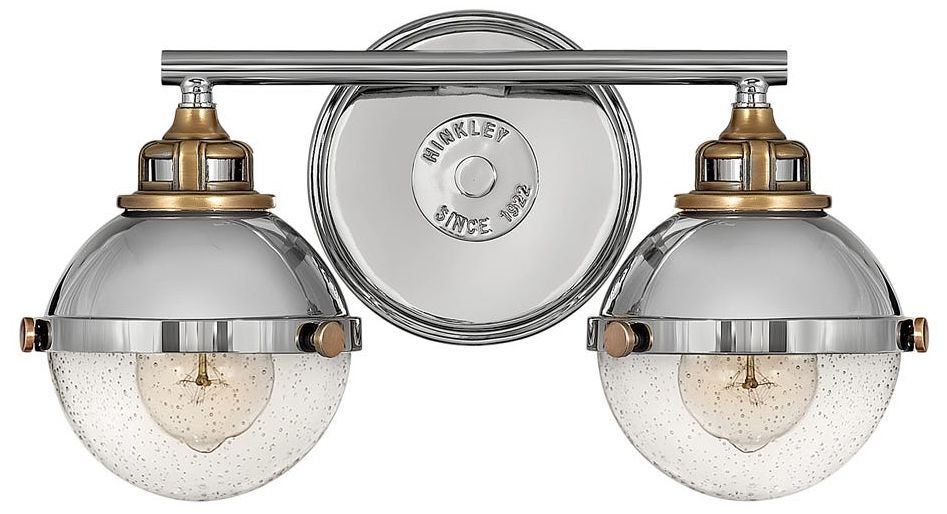 Hinkley Fletcher 8 3/4"H Polished Nickel 2-Light Wall Sconce