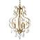 Marley 13" Wide Gold Metal and Crystal 3-Light Chandelier