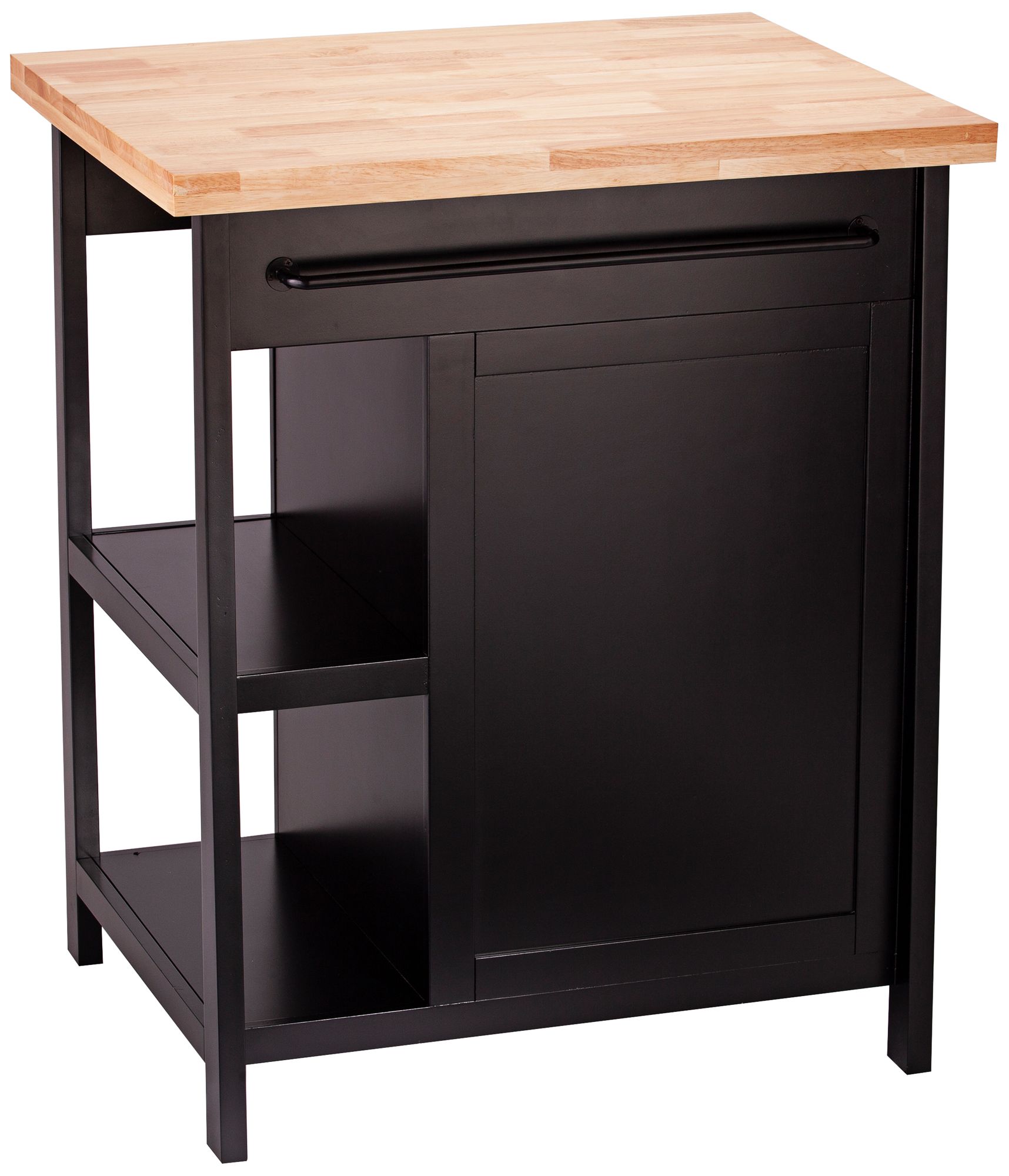 Kleidman 30" Wide TwoTone Black Storage Kitchen Island 91V87